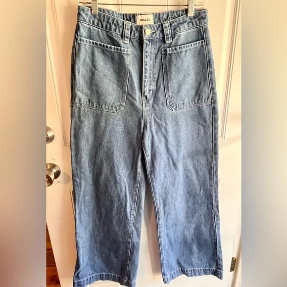 COPY - ROLLA’S High Rise Wide Leg Sailor Jeans size 30 Aussie 12 - Picture 1 of 8